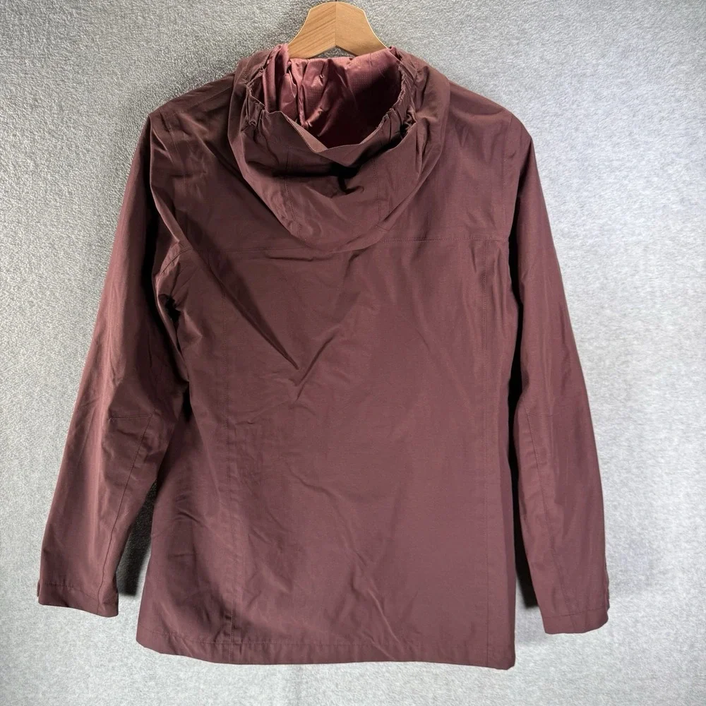Kathmandu ngx2 Rain Jacket Youth 14 Burgundy Hooded Hiking Waterproof Coat